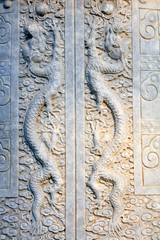 Ancient Chinese armor stone statues