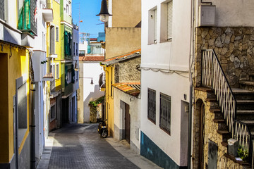 Fototapeta na wymiar Old town of Lloret de Mar in Catalonia, Spain