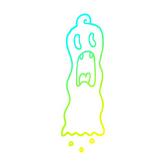 cold gradient line drawing cartoon spooky ghost