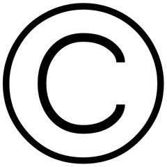 registered sign, black vector icon