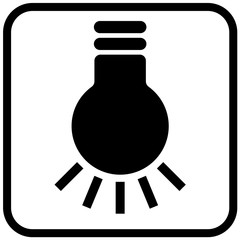 Black light bulb sign