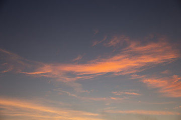 sunset in the sky