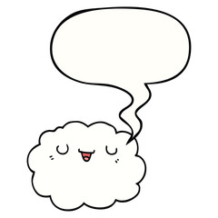 cartoon cloud and speech bubble