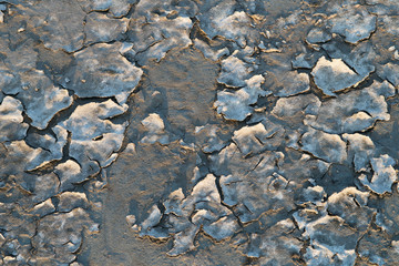 The cracked ground, Ground in drought, Soil texture and dry mud, Dry land.