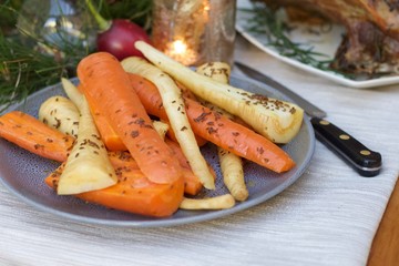 Roast Carrots and Parsnipe