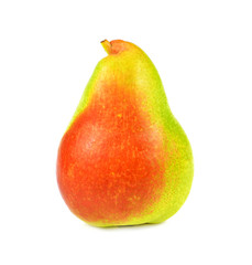 Ripe red pear isolated on white