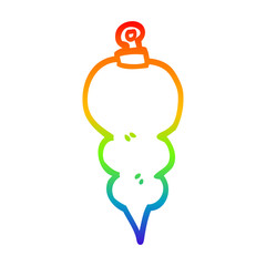 rainbow gradient line drawing cartoon xmas decoration
