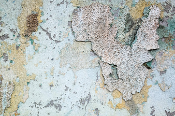 wall with colorful dirty cracked texture