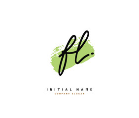 F L FL Beauty vector initial logo, handwriting logo of initial signature, wedding, fashion, jewerly, boutique, floral and botanical with creative template for any company or business.