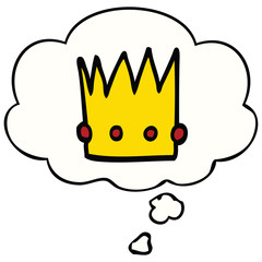 cartoon crown and thought bubble