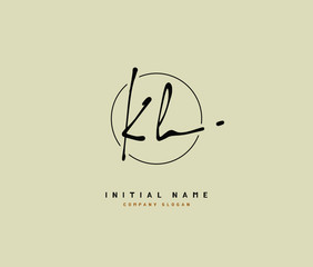 K H KH Beauty vector initial logo, handwriting logo of initial signature, wedding, fashion, jewerly, boutique, floral and botanical with creative template for any company or business.
