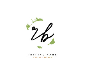 R B RB Beauty vector initial logo, handwriting logo of initial signature, wedding, fashion, jewerly, boutique, floral and botanical with creative template for any company or business.