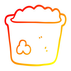 warm gradient line drawing cartoon pot of earth