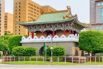 Scenic colorful view of the East Gate in Taipei, Taiwan