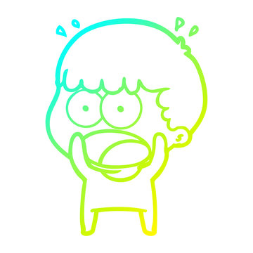 recommend clip art: cold gradient line drawing cartoon shocked man