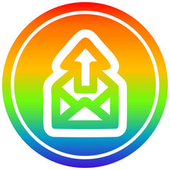 send email circular in rainbow spectrum