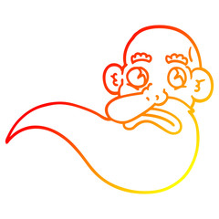 warm gradient line drawing cartoon grumpy old man