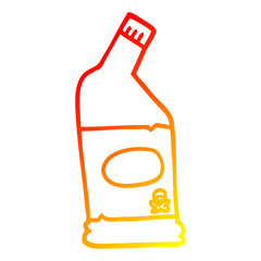 warm gradient line drawing cartoon bleach cleaner