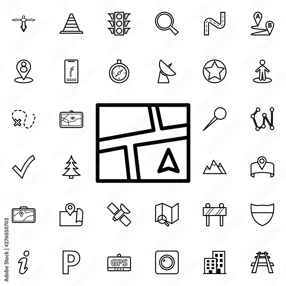 Aufkleber navigator screen icon. universal set of navigation for website design and development, app developme
