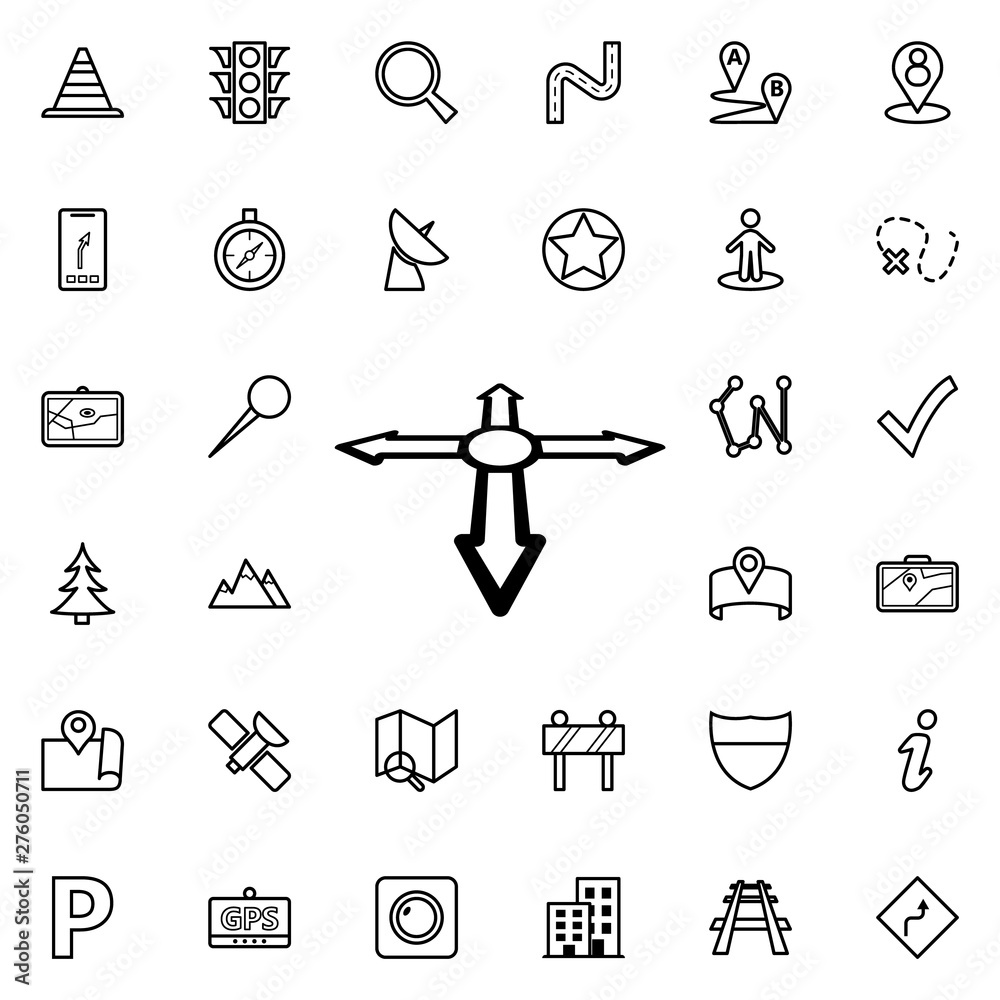 Aufkleber directions in the navigator icon. universal set of navigation for website design and development, ap