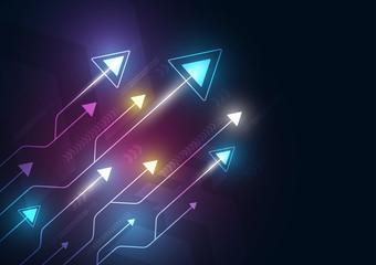 neon arrow speed background