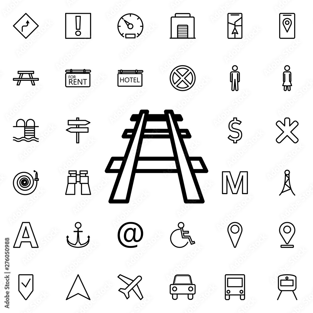 Poster zigzag sign icon. universal set of navigation for website design and development, app development