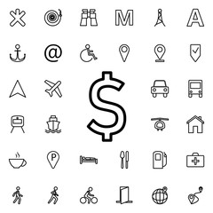 Directions of roads icon. Universal set of navigation for website design and development, app development