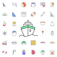 Ship icon. Universal set of web for website design and development, app development