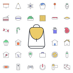 Backpack icon. Universal set of web for website design and development, app development