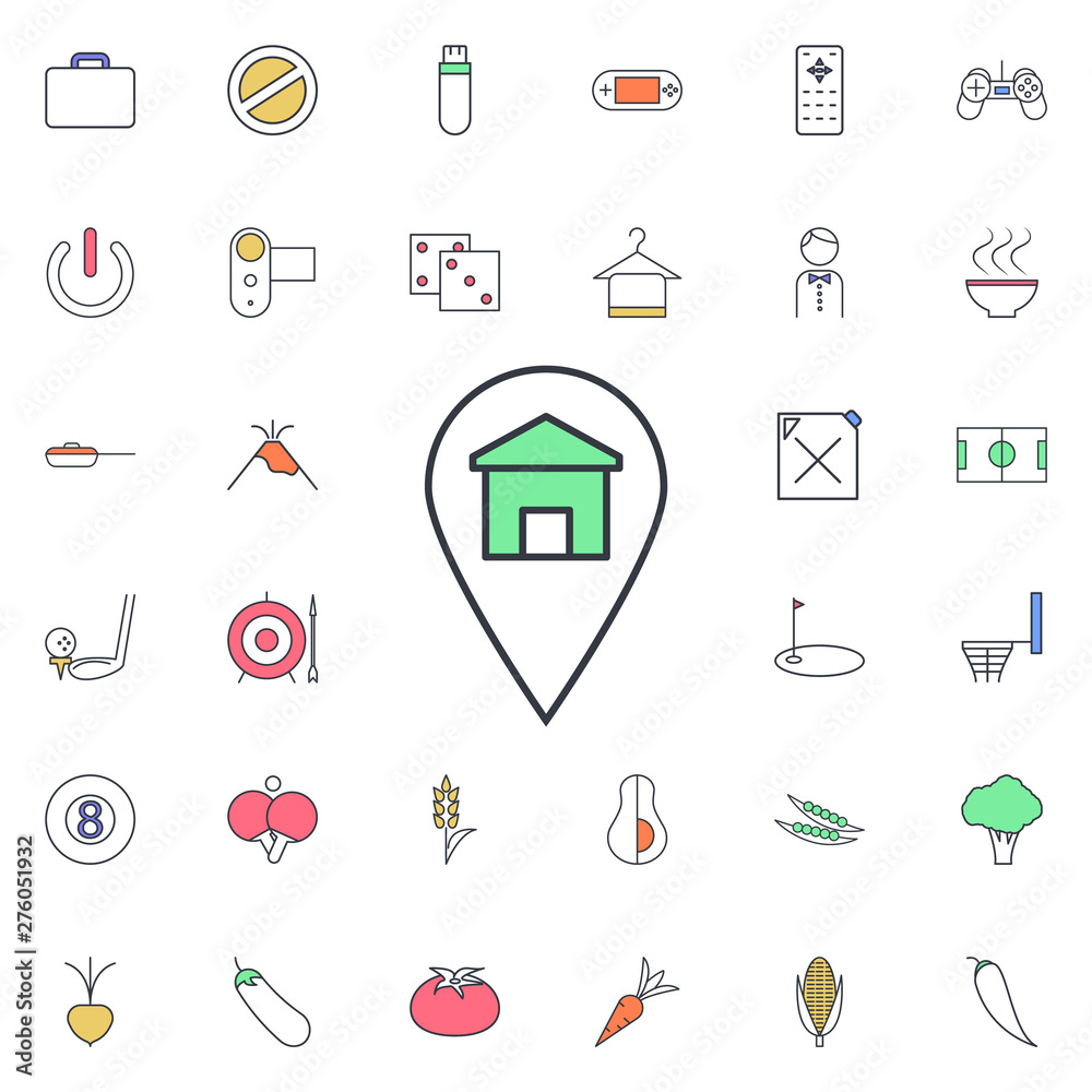 Poster home destination icon. universal set of web for website design and development, app development