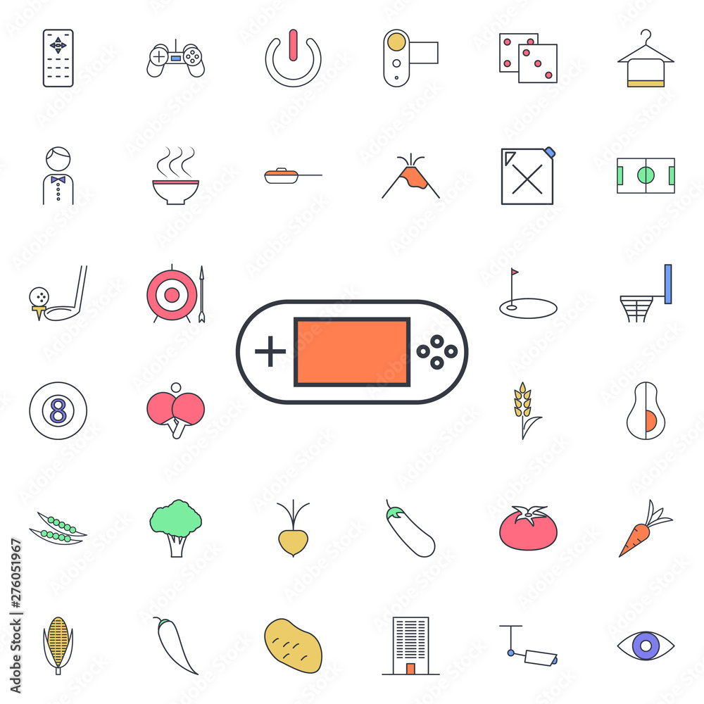 Aufkleber game console icon. universal set of web for website design and development, app development