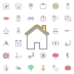 House icon. Universal set of web for website design and development, app development