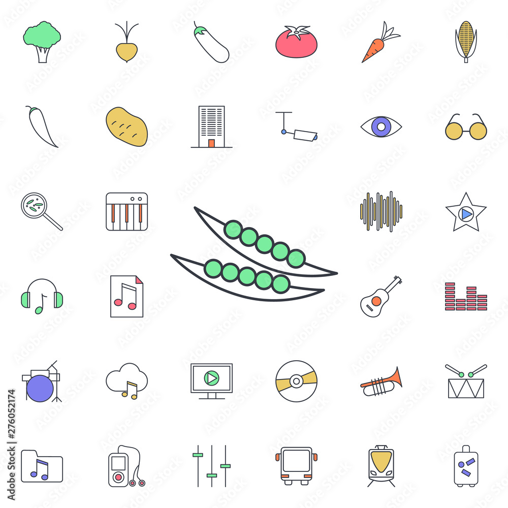 Poster kidney beans icon. universal set of web for website design and development, app development