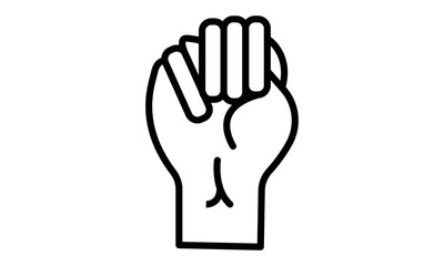 Finger spelling the alphabet in ASL – Letter M