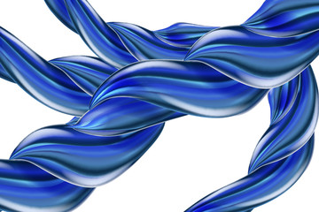 Trendy abctract colorful flow poster, baner, template. Wave Liquid shape in blue color