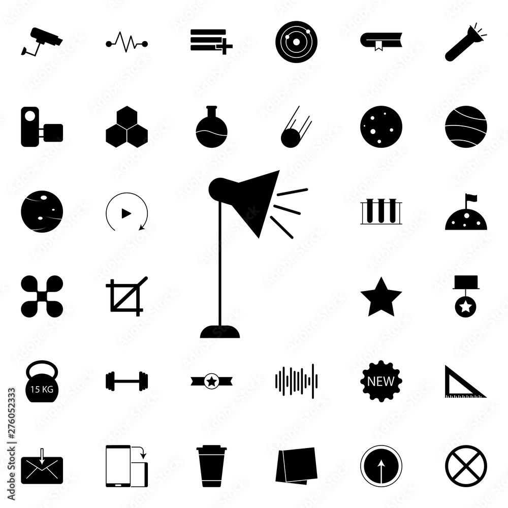 Aufkleber table lamp icon. universal set of web for website design and development, app development