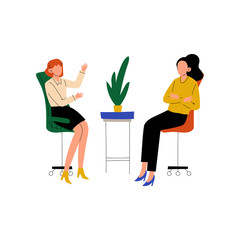Colleagues Talking and Discussing in Office, Friendly Environment, Corporate Culture, Communication Between Coworkers Vector Illustration