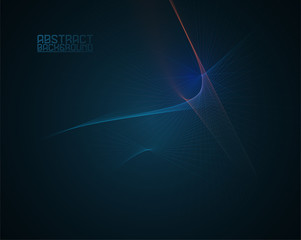 Abstract colorful lines on dark background