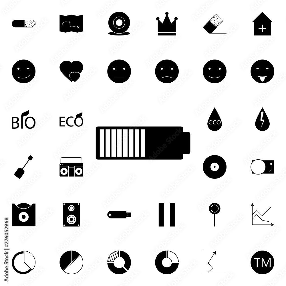 Poster battery level icon. universal set of web for website design and development, app development