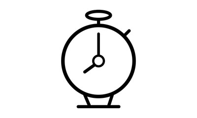 Time clock icon outline for scheduling and time management