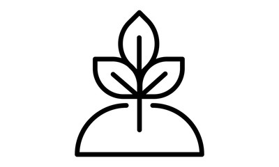 Branch leaves icon for nature and environment