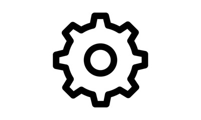 Gear icon for settings and configuration