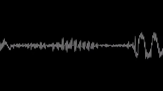A simple black and white audio visualization effect