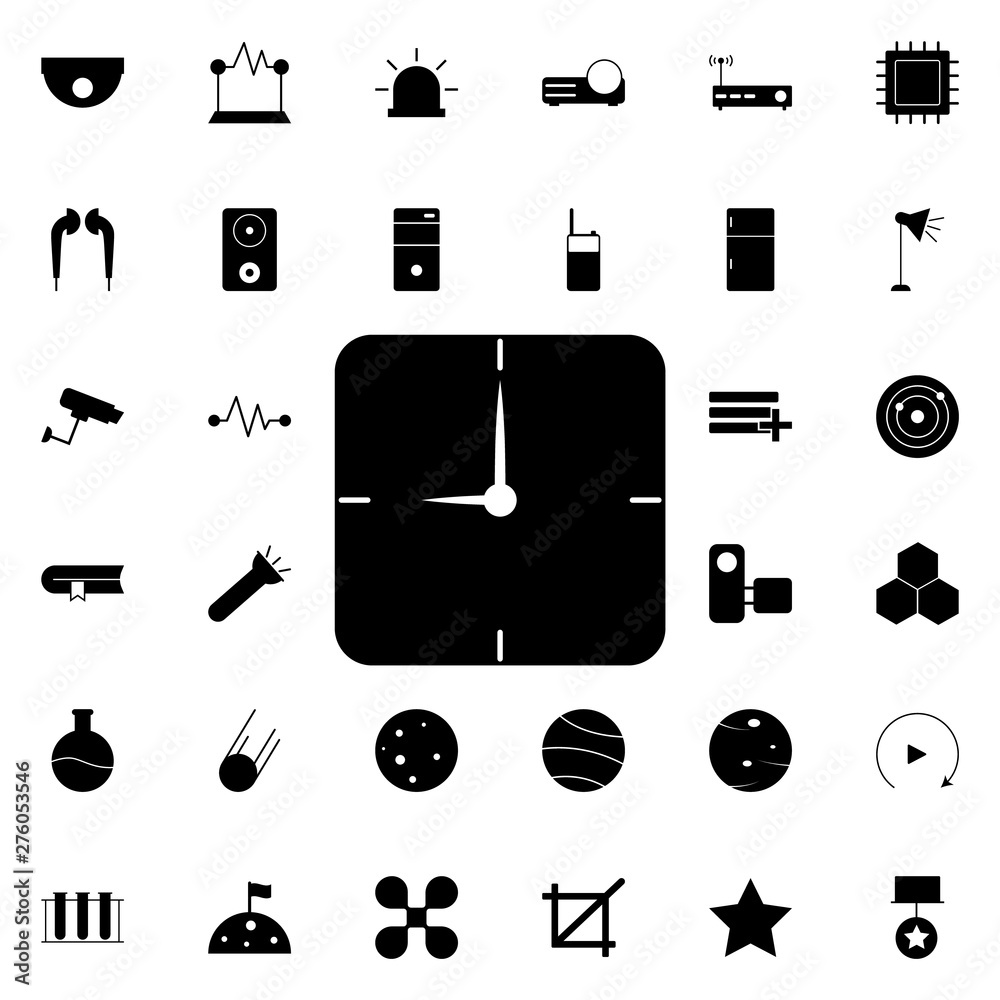 Poster clock for wall icon. universal set of web for website design and development, app development