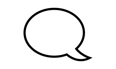 Speech bubble icon for communication and dialogue