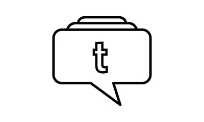 Stack of tweets icon for social media posts