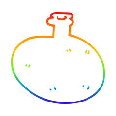 rainbow gradient line drawing cartoon big old jug
