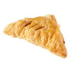 Puff pastry buns isolated over white background.