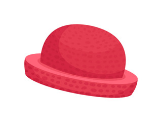 Red hat for women. Vector illustration on white background.