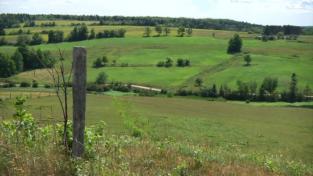 A Quiet Country Road In A Rural Community In New Brunswick, Canada.  Near Sainte-Marie-de-Kent And Bouctouche.